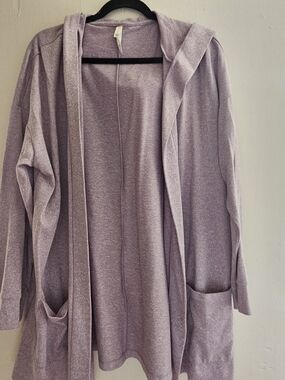LuLaRoe Lavender Hooded Open Cardigan